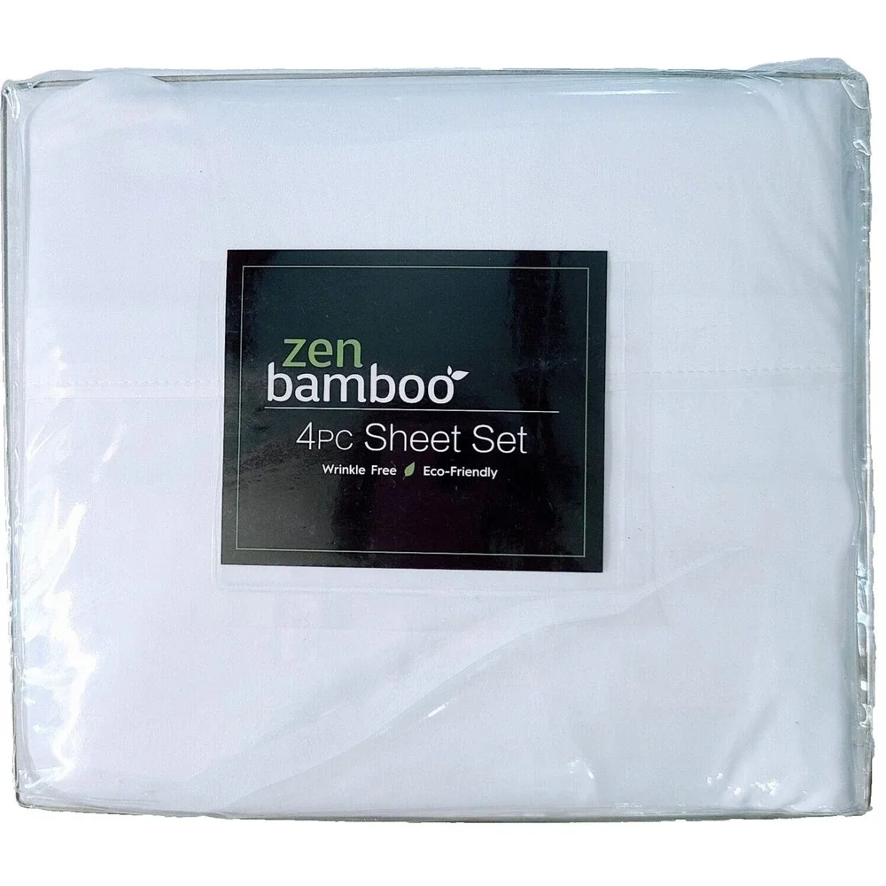 Zen Bamboo Luxury 1500 Series Full Size Bed Sheets - Hypoallergenic Wrinkle Free
